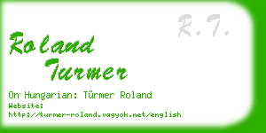 roland turmer business card